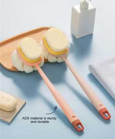 escova com dupla face, esponja e escova para banho usar no chuveiro com função esfoliante. - Foto 4