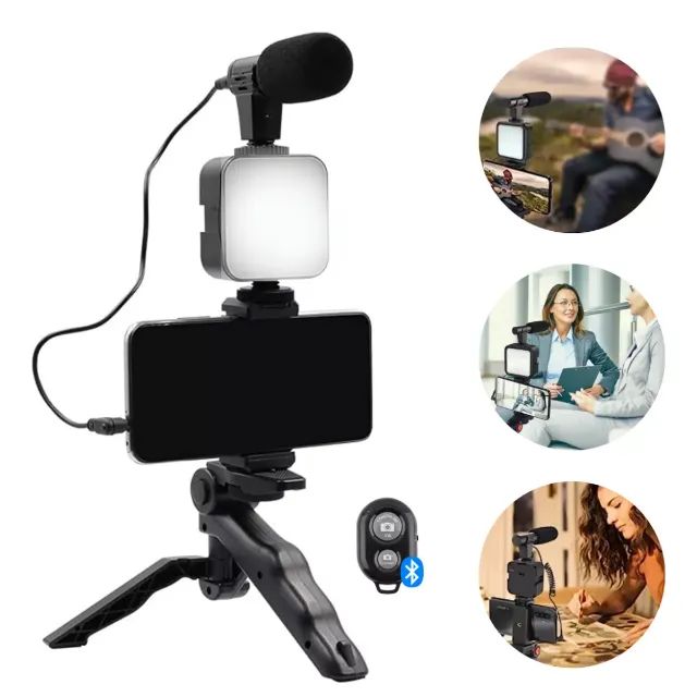 Kit Youtuber Vlog Live Ilumine, Grave e Conecte-se com Qualidade Profissional