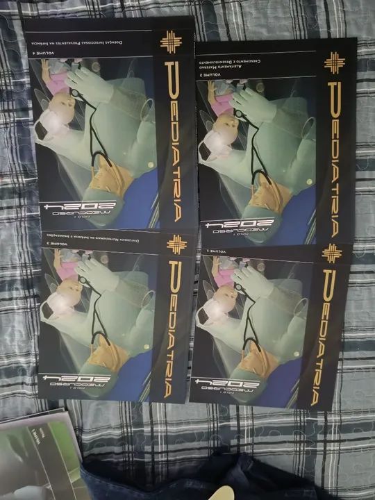 Livros pediatria medcurso 2024, volume 1 ao 4