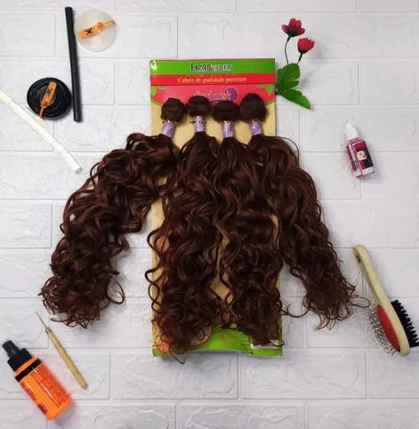 Cabelo Organico Anelado 55cm 230g 4pçs  Hair World - Cor (#33) - Foto 3