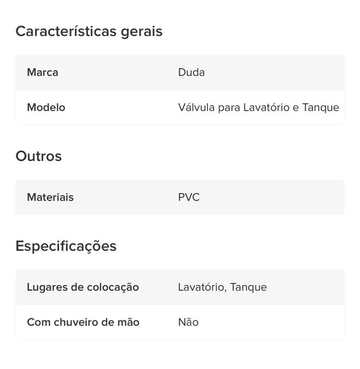 Válvula Para Pia Lavatório e Tanque 1? Sem Ladrão - Duda - Foto 3