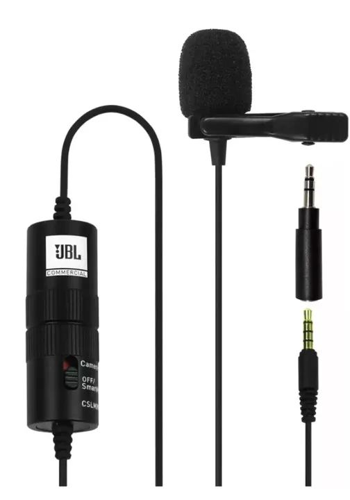 Microfone De Lapela Jbl Cslm20b para Celular Câmera Dslr Tablet 