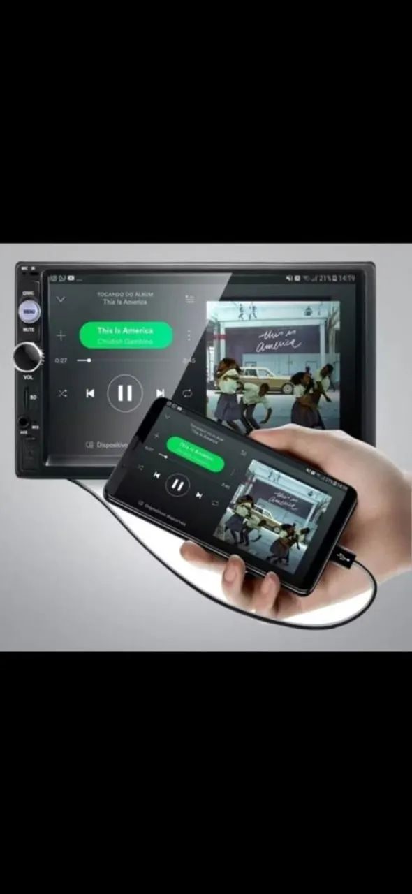 Multimídia 7 polegadas toque Screen  - Foto 4