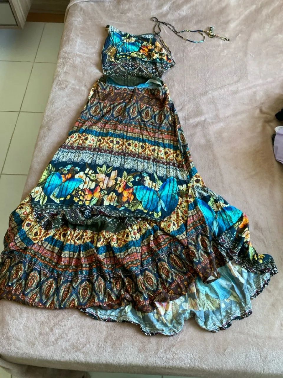 Vestido longo estampado floral FARM - Foto 2