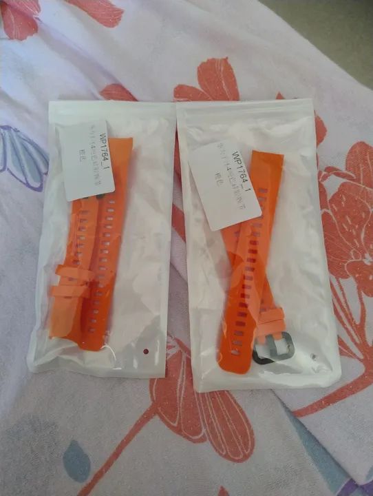 Pulseira de Silicone para Smartwatch hawuie honor band 5 - Laranja