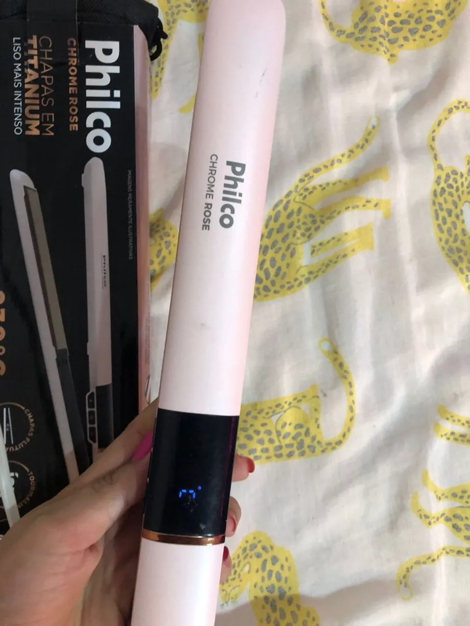 Prancha de Cabelo Philco Chrome Rose Titanium