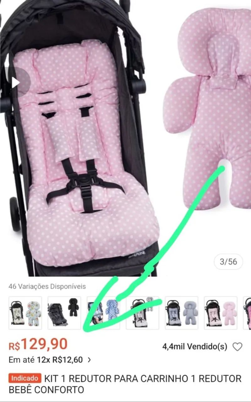 Kit redutor para bebê conforto e carrinho - Foto 3