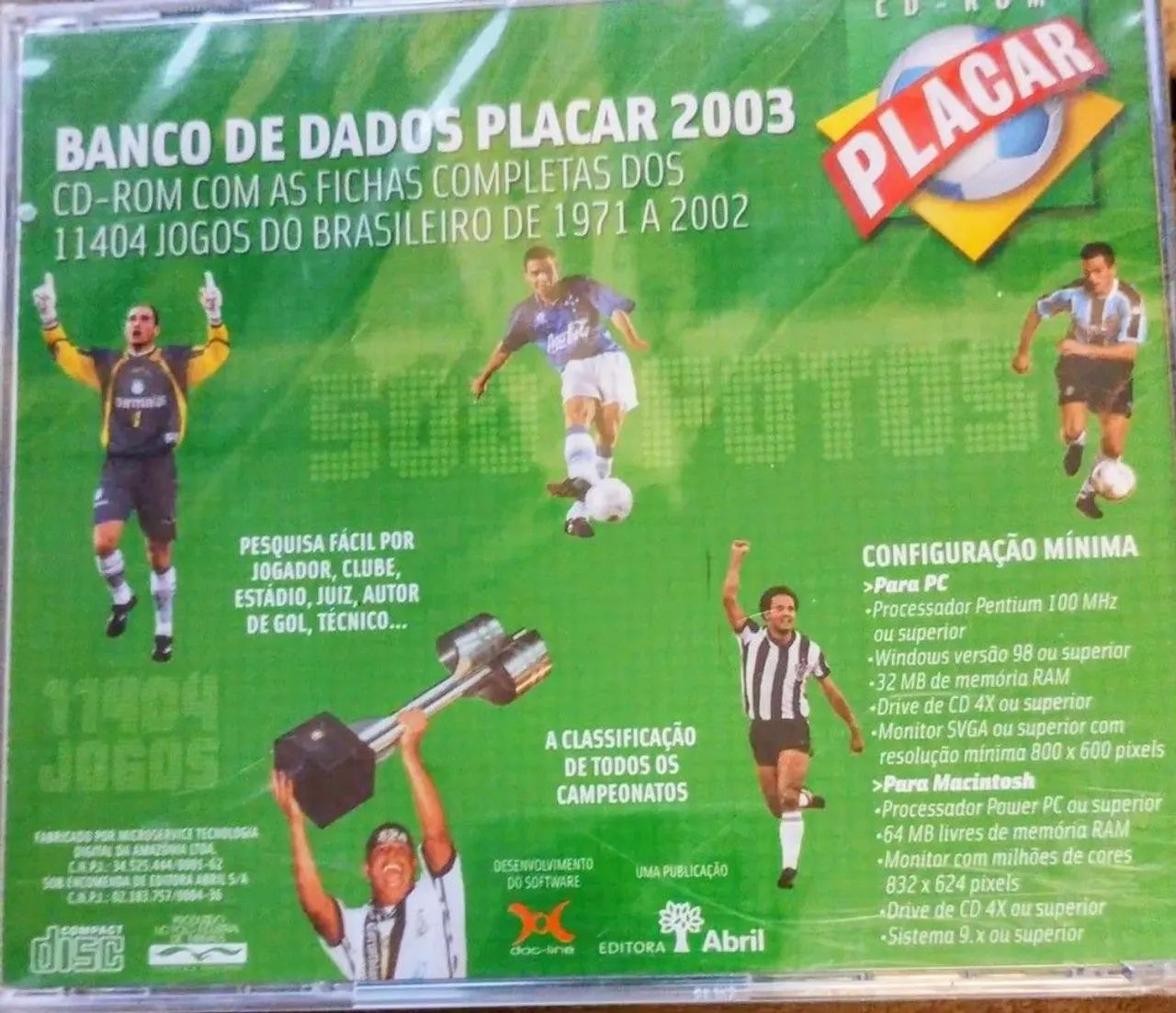 CD-ROM - Banco de Dados Genial Brasileirão 71-2002 - 11404 Jogos - Foto 2