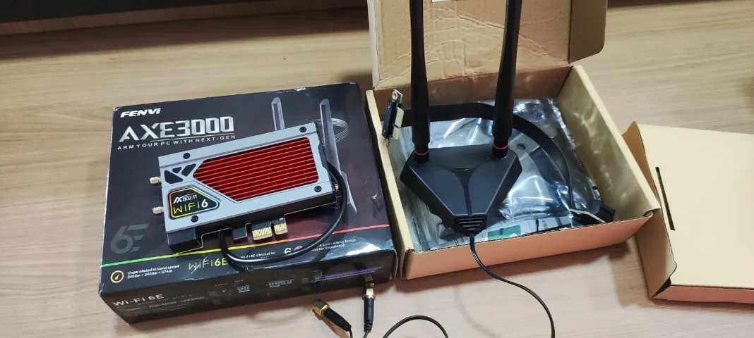 Placa Wi-Fi 6E PCI Express Fenvi AXE3000 | AX210 | Bluetooth 5.3