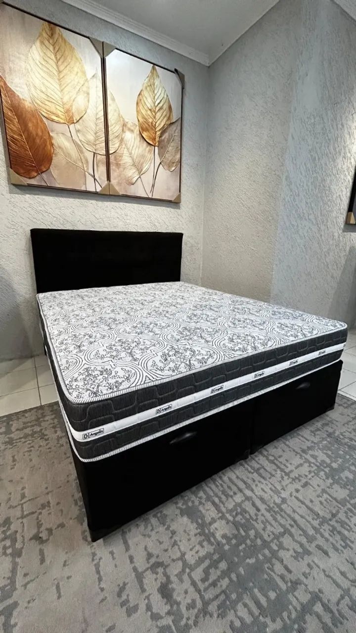 Colchão Casal Black + Box Baú a Pronta Entrega - Foto 2