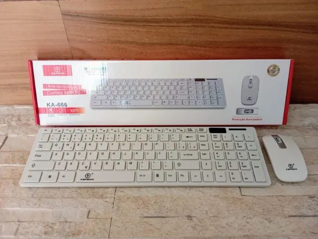 Kit Teclado + Mouse Sem Fio Wireless 2.4ghz 3200dpi Óptico
