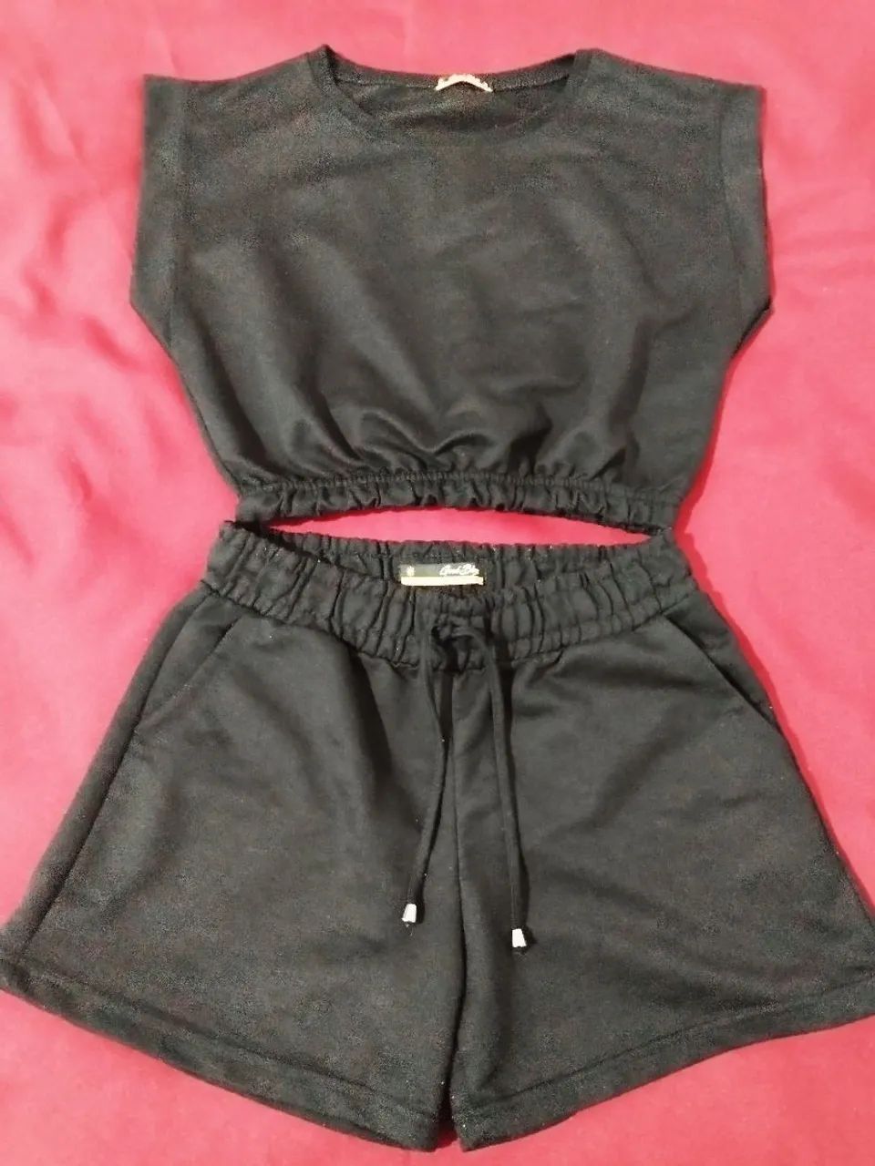 Conjunto short e crokked preto