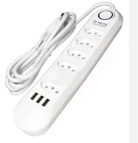 Filtro de Linha Extensão 5 Tomadas 3 USB B-max - Foto 4