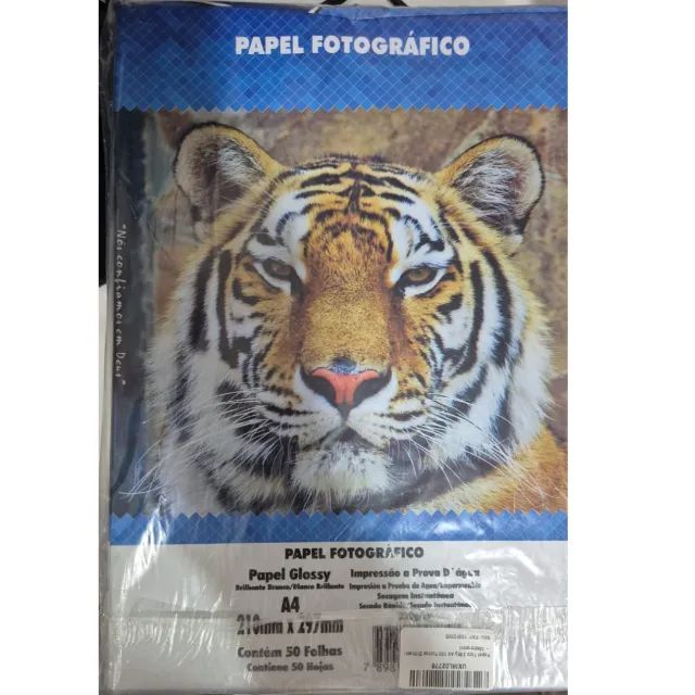 400 folhas papel fotográfico glossy a prova d´água masterprint 230g a4