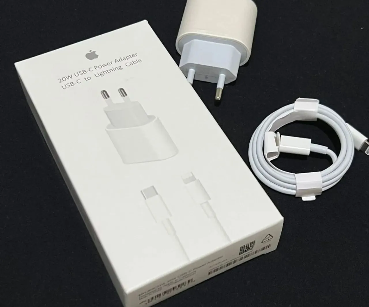 Carregador de iPhone turbo 20w carregador rápido cabo e fonte entrego
