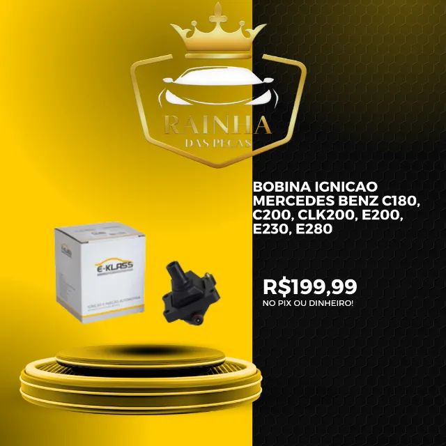 Bobina Ignição Mercedes Benz C180, C200, CLK200, E200, E230, E280