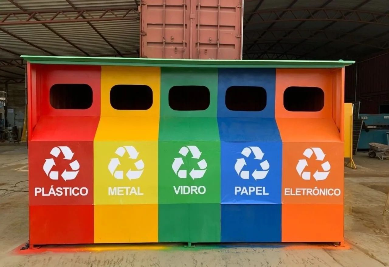 Lixeiras de coleta seletiva container  - Foto 2