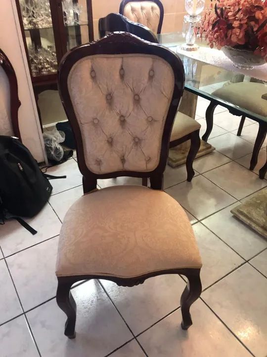 Mesa de Jantar em Mármore com Tampo de Vidro - Foto 2