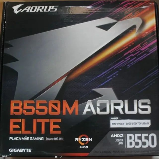 Placa Mãe B550M Aorus Elite (na caixa) AM4