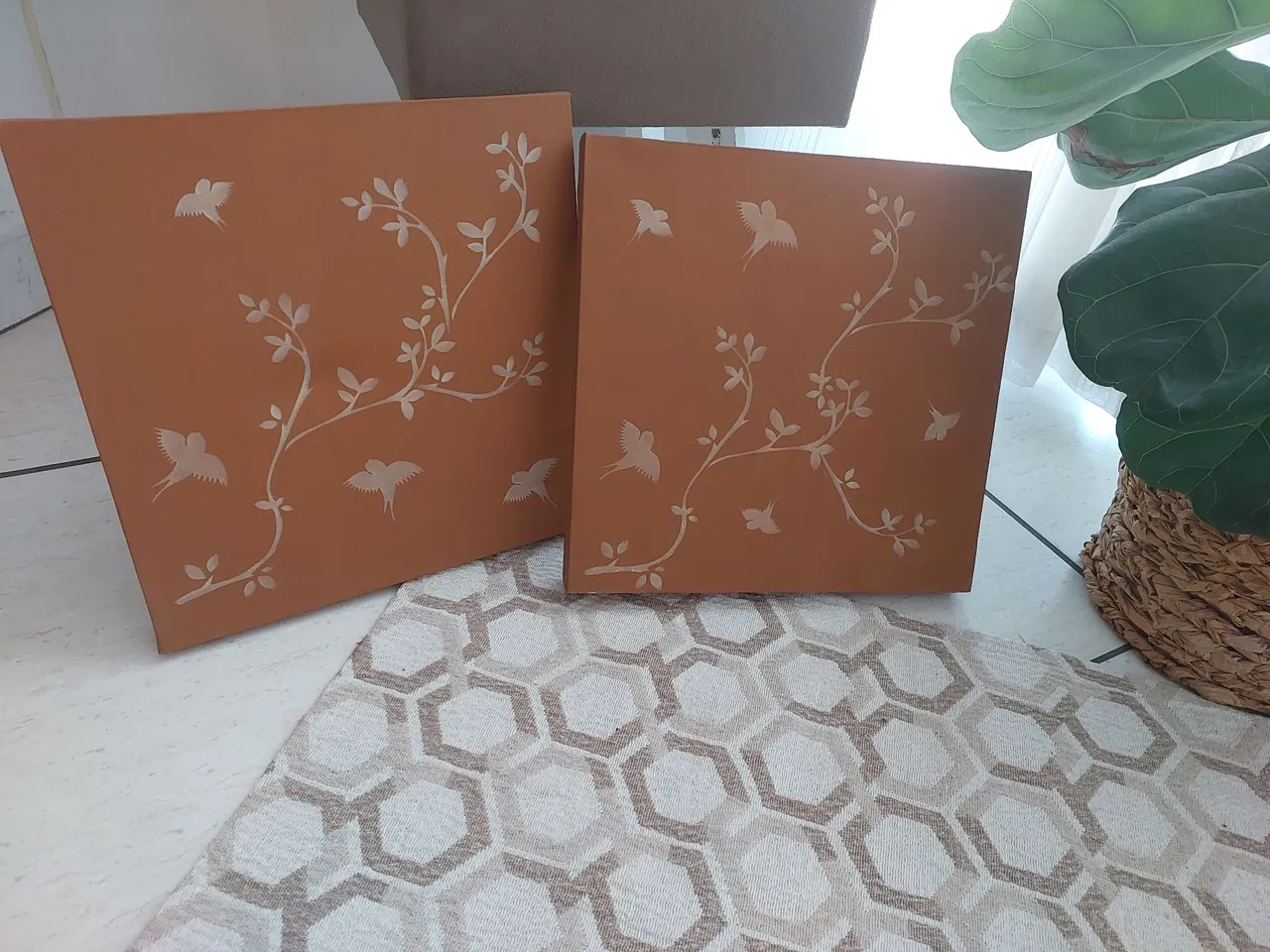 Quadros Decorativos kit com 2 Tam. 30x30cm