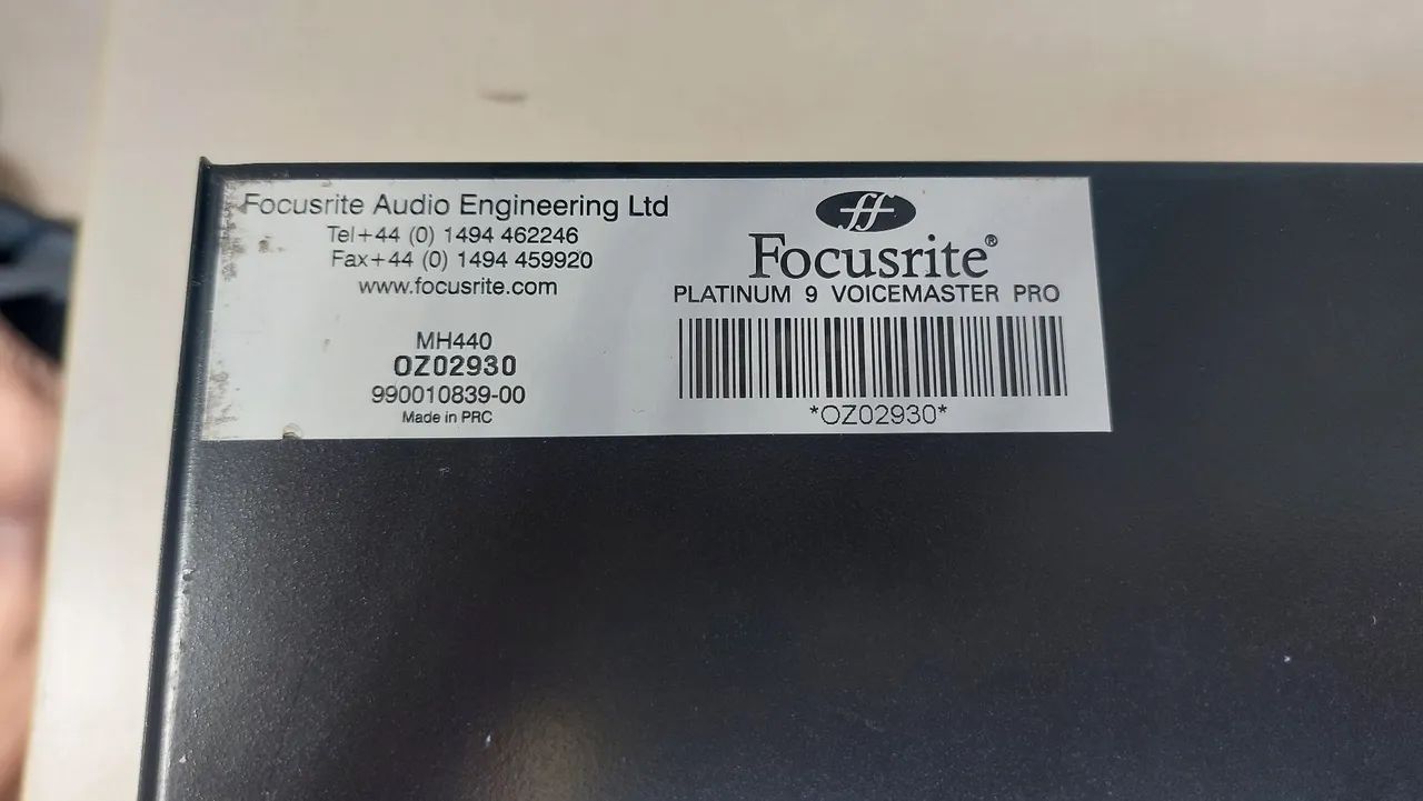 Focusrite Voice Master Pro Platinum - Equipamentos e Acessórios de