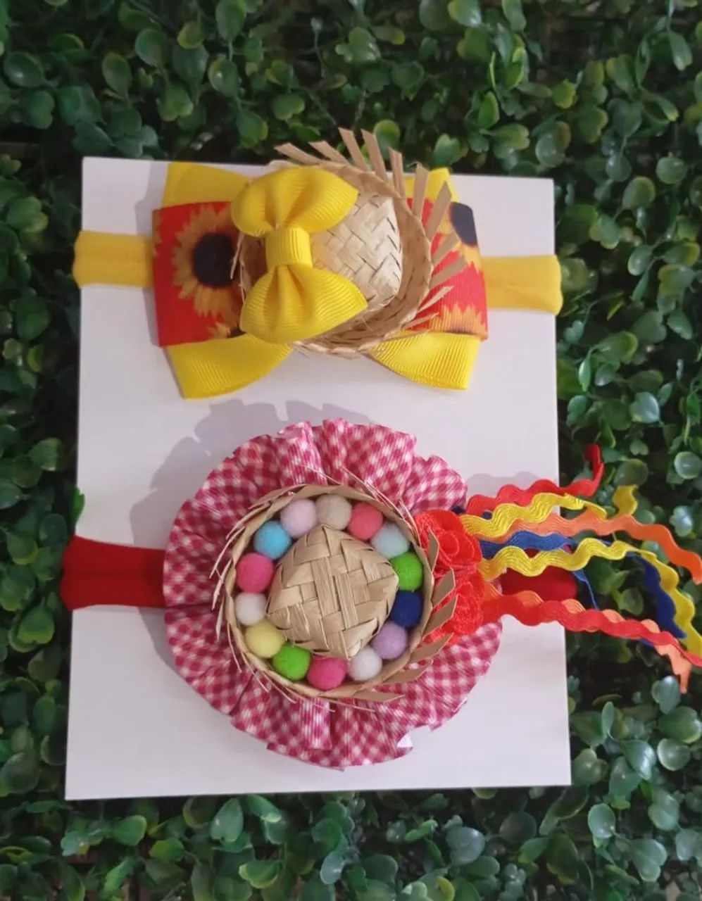 Faixas de cabelo para bebê - Festa Junina