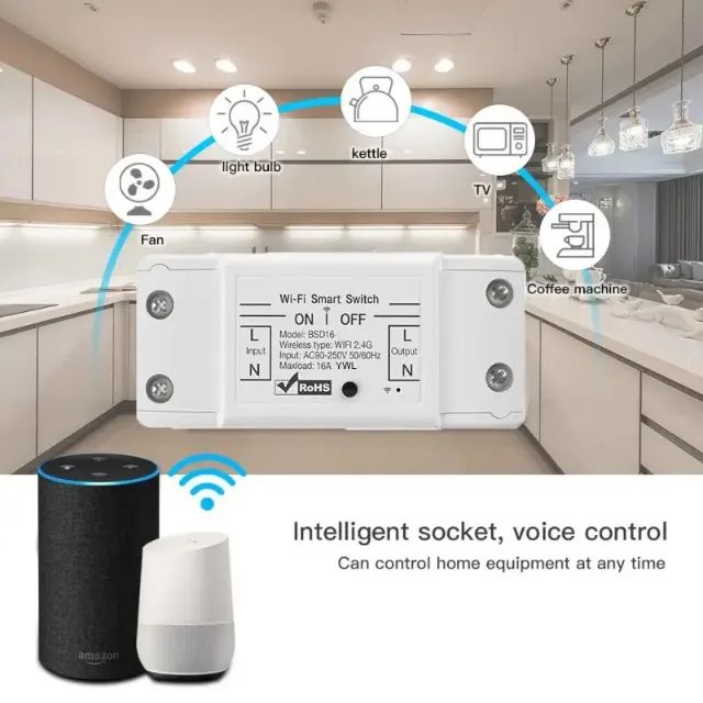 Wifi App alexa Relé Inteligente Remoto Sem Fio - Foto 4