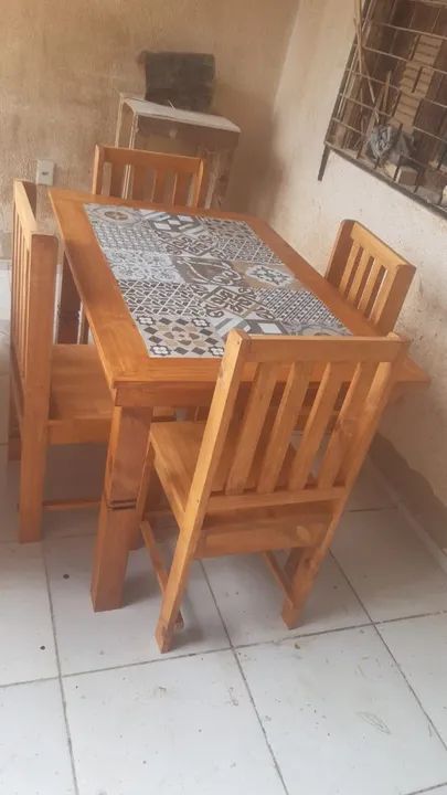 Mesa de Jantar em Madeira pinus  - Foto 2