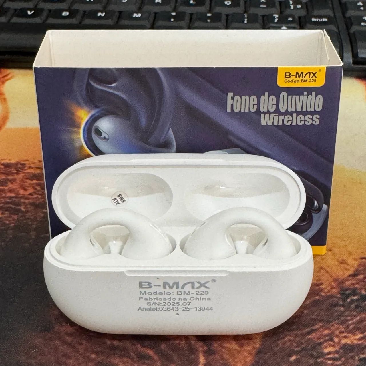 Fone de ouvido sem fio Bluetooth 