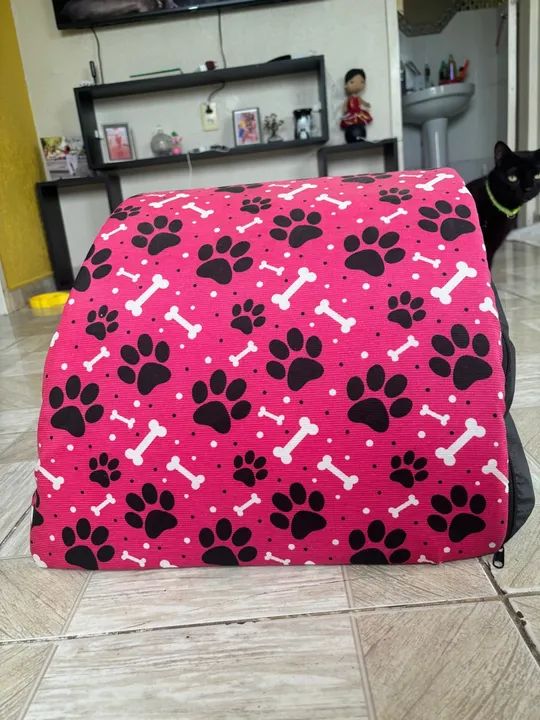 Cama para Cachorro Pet - Patinhas e Ossinhos - Foto 3