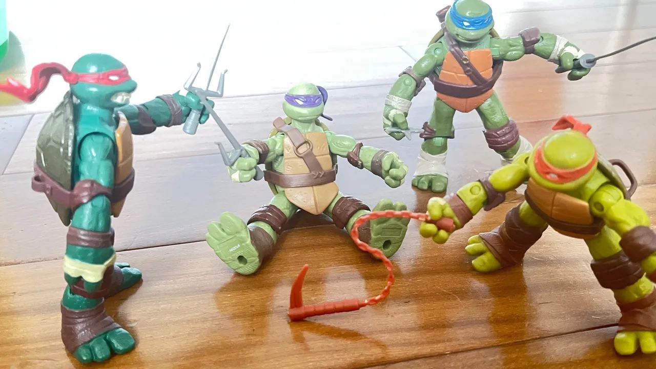 Bonecos articulados tartarugas ninja 
