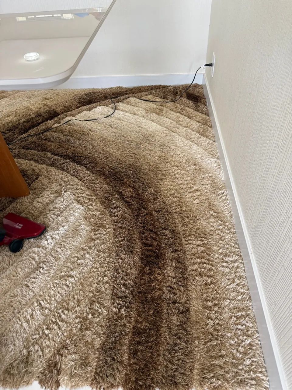 Tapete Peludo Marrom e Bege - Foto 4