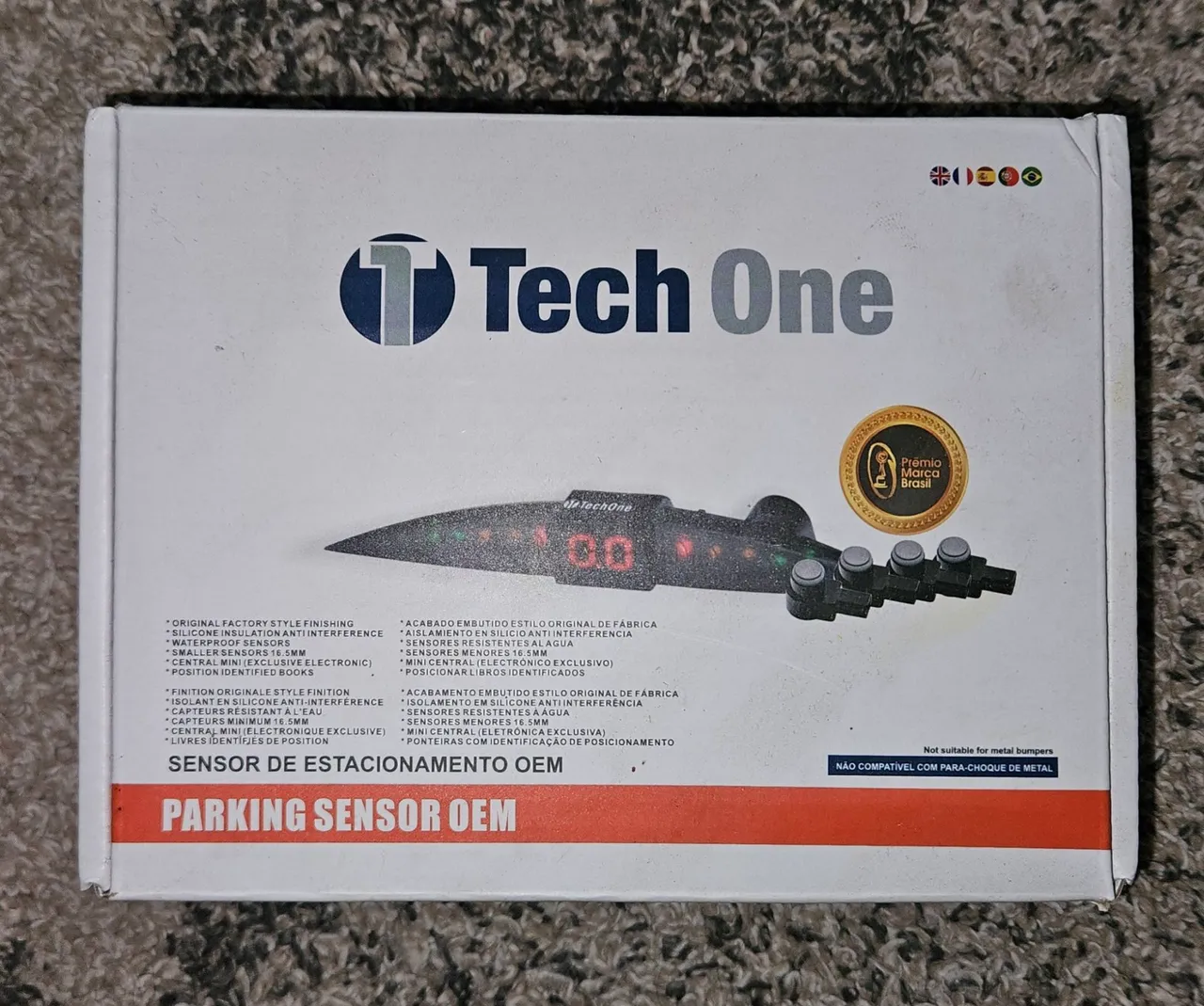 Sensor de Estacionamento OEM Tech One (preto)- Novo