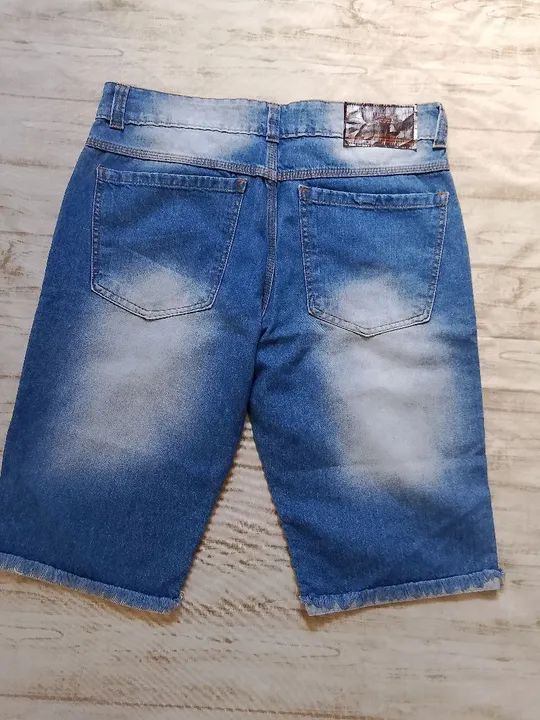 Bermuda Jeans Masculina Destroyed - Foto 2