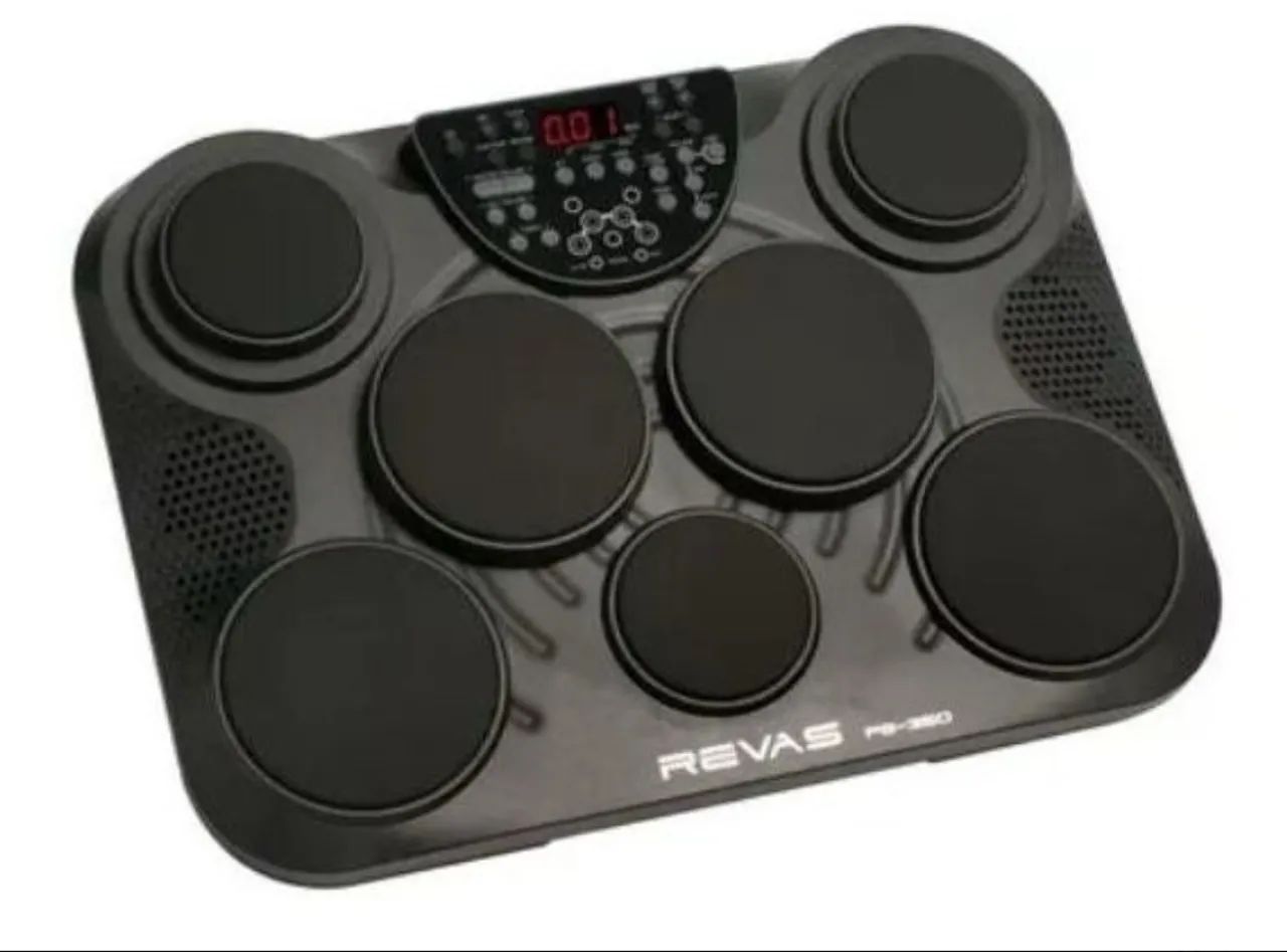 Bateria Eletronica Portatil Revas Pb-350 C/ Fonte Cor Preto - Foto 5