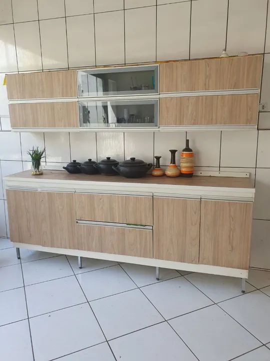 Armário de cozinha em madeira - usado - Foto 2