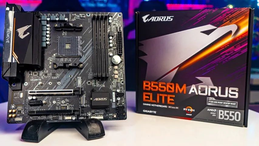 Placa Mãe B550M Aorus Elite (na caixa) AM4 - Foto 4