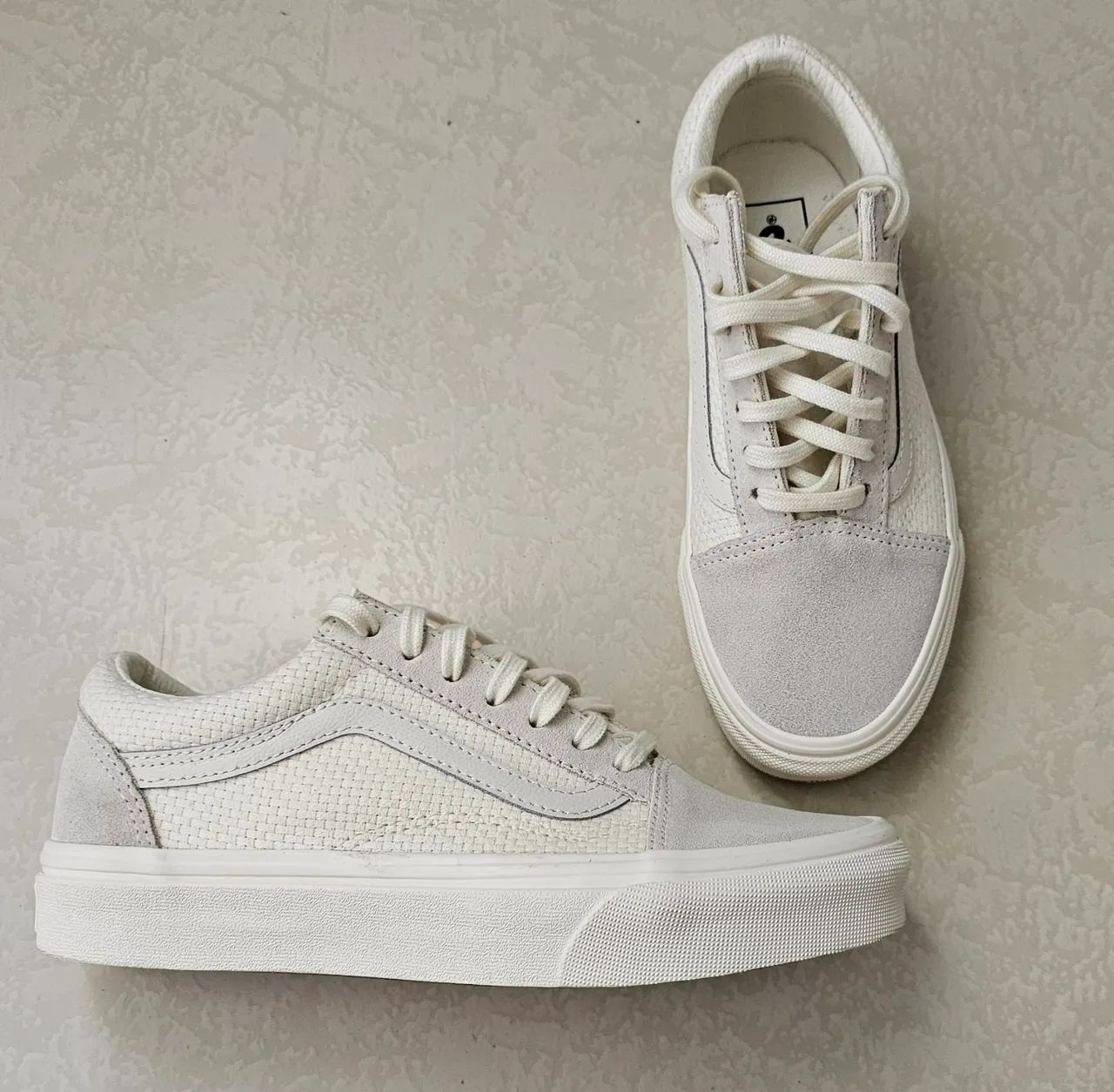 Tênis Vans Old Skool - Branco/ off-white / marfim / monocramático  - Foto 3
