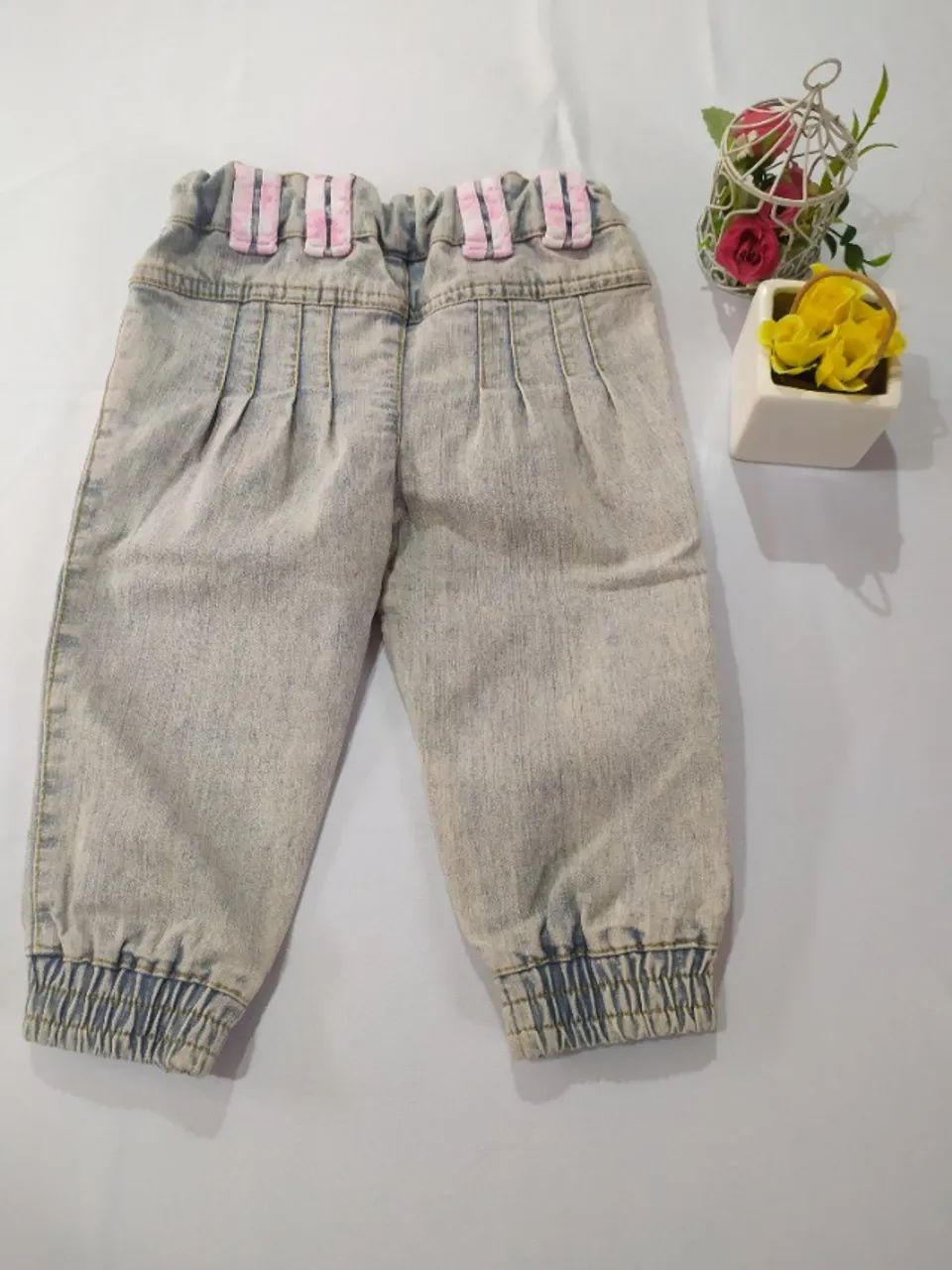 Calça jeans infantil 6a12 meses  - Foto 2