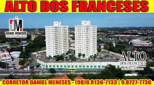 Alugo Apto. no Cond. Alto dos Franceses | 3 quartos | 68m² | Outeiro da Cruz