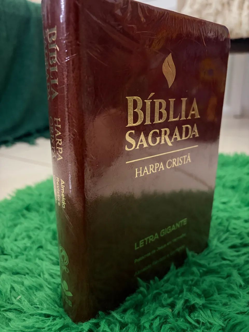 BÍBLIA COM HARPA LUXO MARROM - NOVA