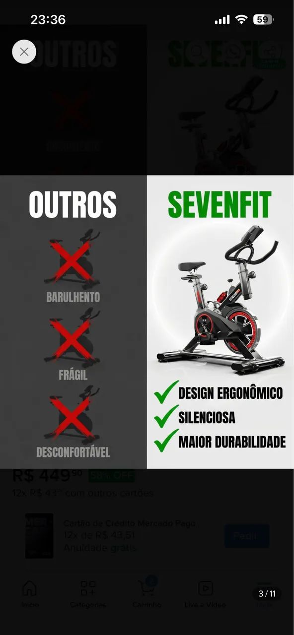 Bike ergométrica nova  - Foto 2