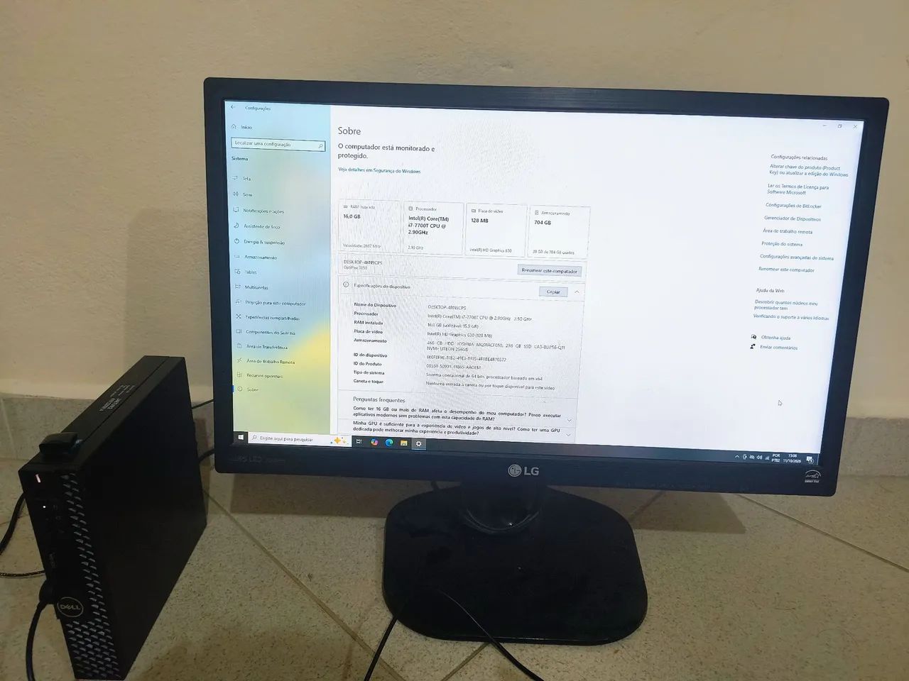 Computador Dell OptiPlex 3050 Mini - Core i7 - Foto 5