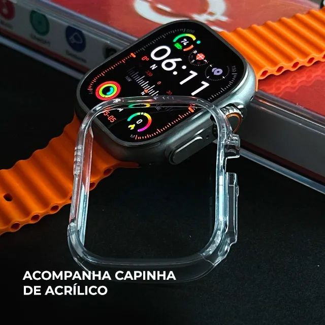 Smartwatch Relógio Inteligente Ultra 3 Microwear 49mm Amoled Ultra 9 Pulseira Metal - Foto 6