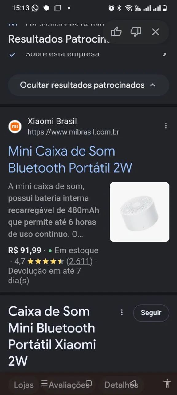 Vendo mimo caixinha de som MI original 