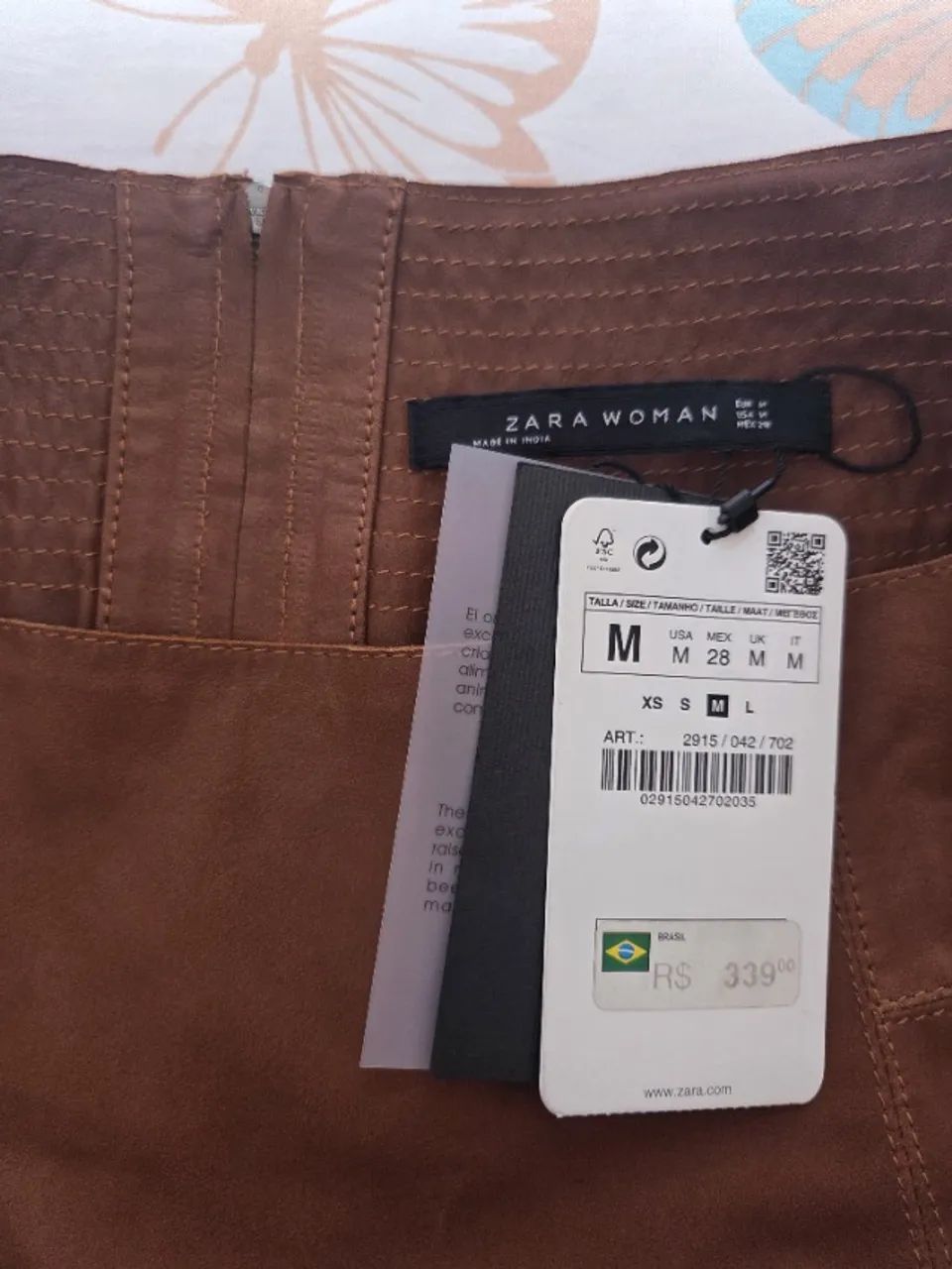 Saia de couro - Zara - Foto 3