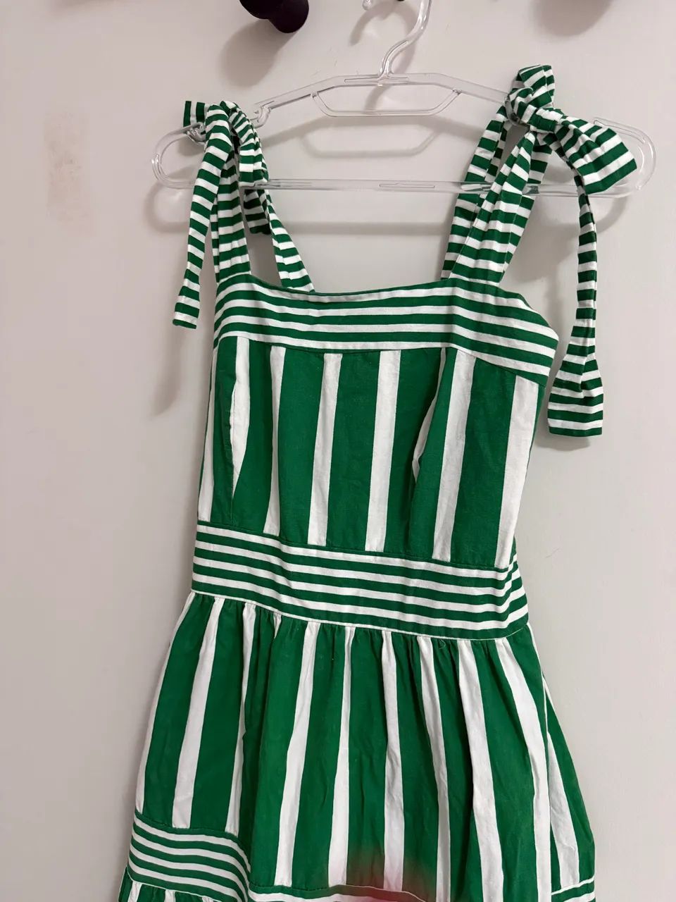 Vestido Longo Verde Listrado