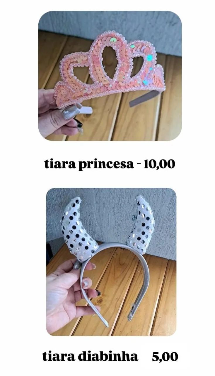 Tiaras de princesa e chifre diabinha - Foto 2