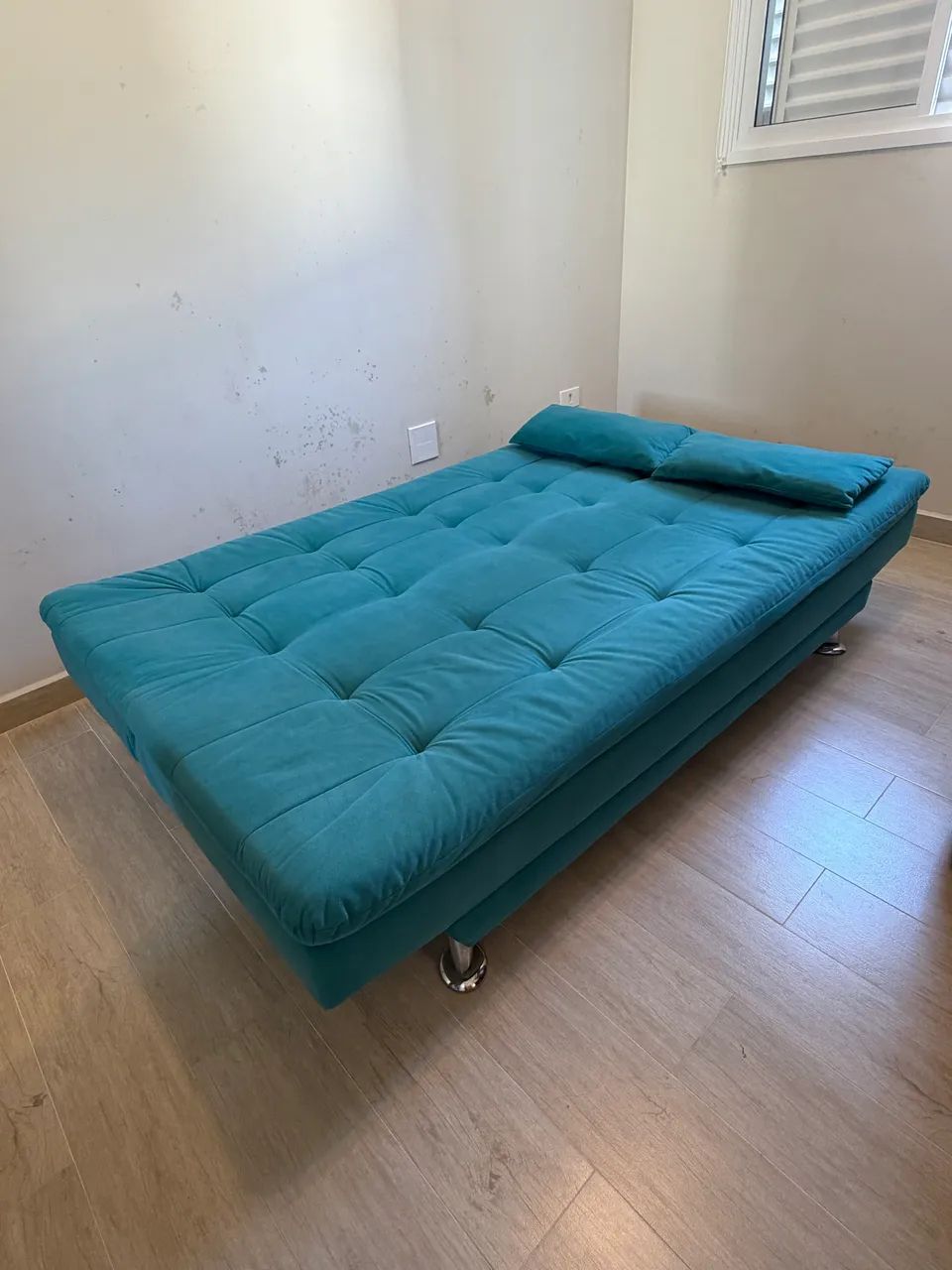 Sofá cama azul turquesa - Foto 3