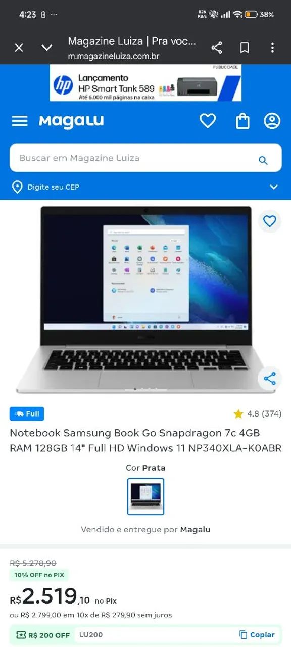 Notebook Samsung book go *NOVO* - Foto 5